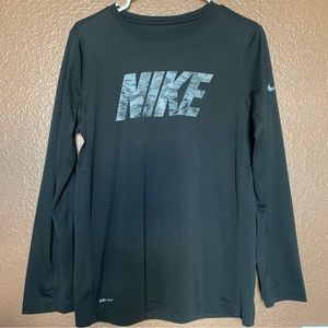Black Nike Long Sleeve Boys T Shirt